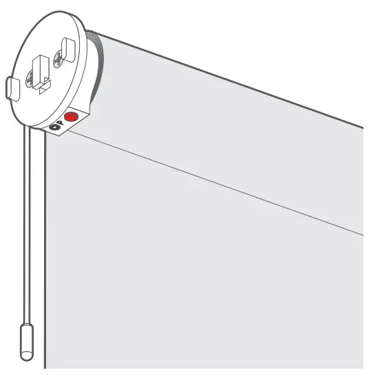 blinds 2go Electric Blackout Titan Bone White Roller Blind - socket 2
