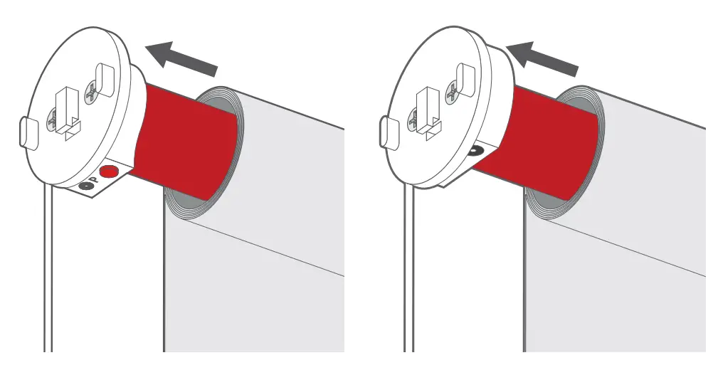 blinds 2go Electric Blackout Titan Bone White Roller Blind - socket