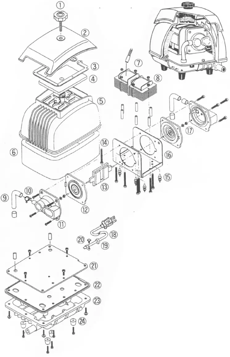 abicart Hakko HK 100L Linear Air Pump - Figure 5