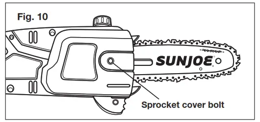 SUN JOE SWJ800E 8-Inch 6.5-Amp Electric Pole Chain Saw - Fig. 10