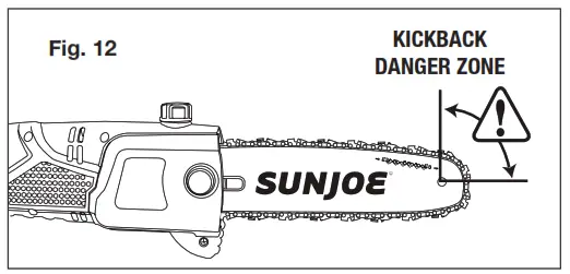 SUN JOE SWJ800E 8-Inch 6.5-Amp Electric Pole Chain Saw - Fig. 12