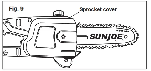 SUN JOE SWJ800E 8-Inch 6.5-Amp Electric Pole Chain Saw - Fig. 9
