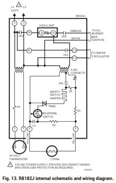 resideo R8182D Combination Protectorelay™ Primary Control and Aquastat® Controller -13