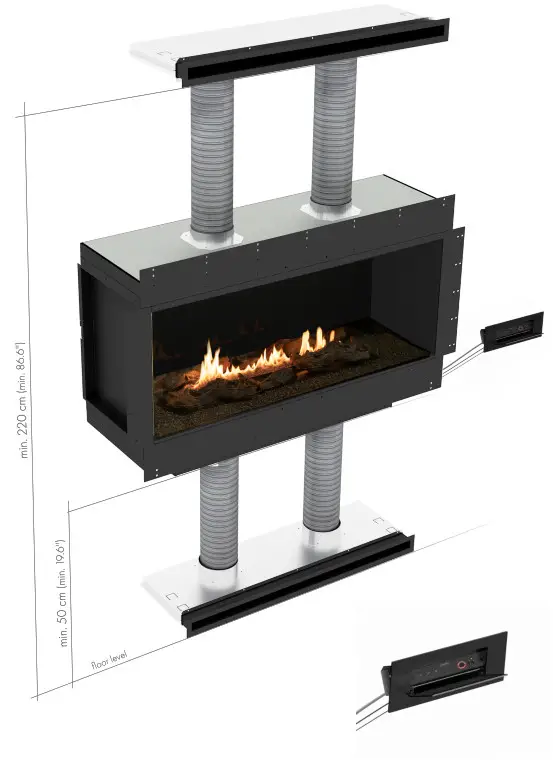 planika BIO-60-081 Panorama Single-Sided Automatic Bio Fireplace -