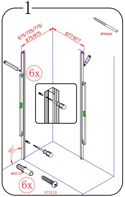 GELCO GO4990 ONE Shower Door 900 mm-fig4