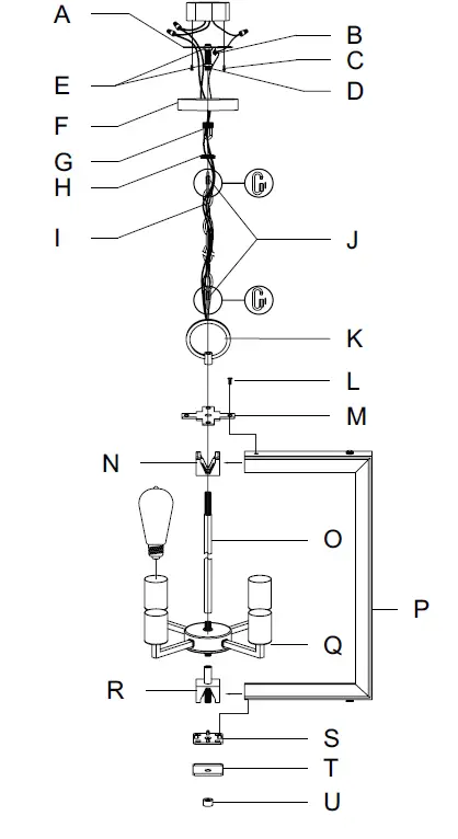 Hunter-19807-4-Light-Chandelier-fig-7