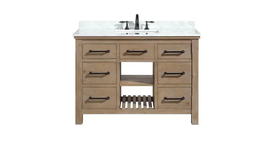 Ari Kitchen Bath Lauren 48 In. Single Bath Vanity In Weathered Fir Instruction Manual