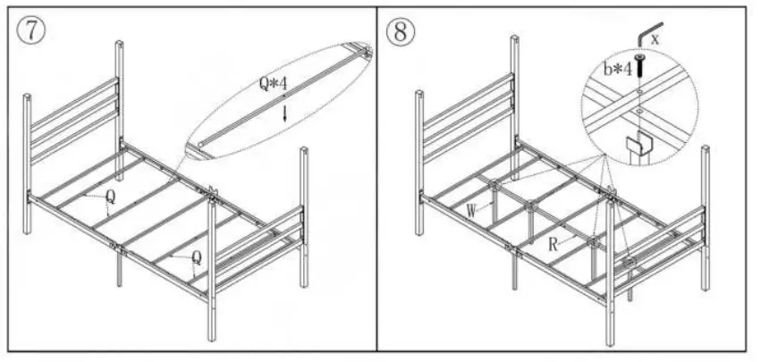 Huluwat-DJ-746E-BK-Minimalism-Style-Black-Metal-Frame-5