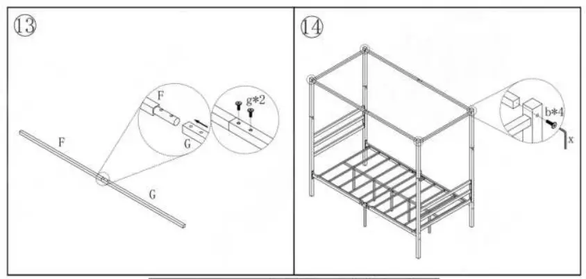 Huluwat-DJ-746E-BK-Minimalism-Style-Black-Metal-Frame-8