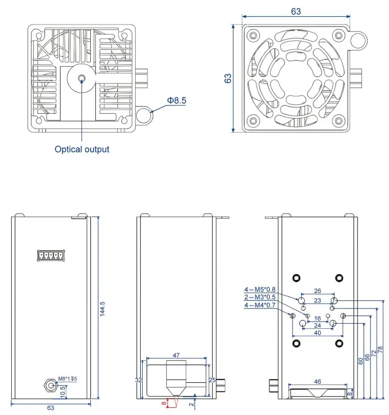 LASER TREE LT 4LDS V2 High Power 20W Optical Power Laser Head - fig