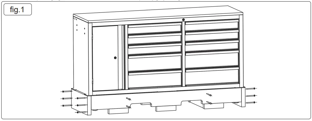 SEALEY-AP6310 10-Drawer-Mobile-Workstation-with-Backboard-2