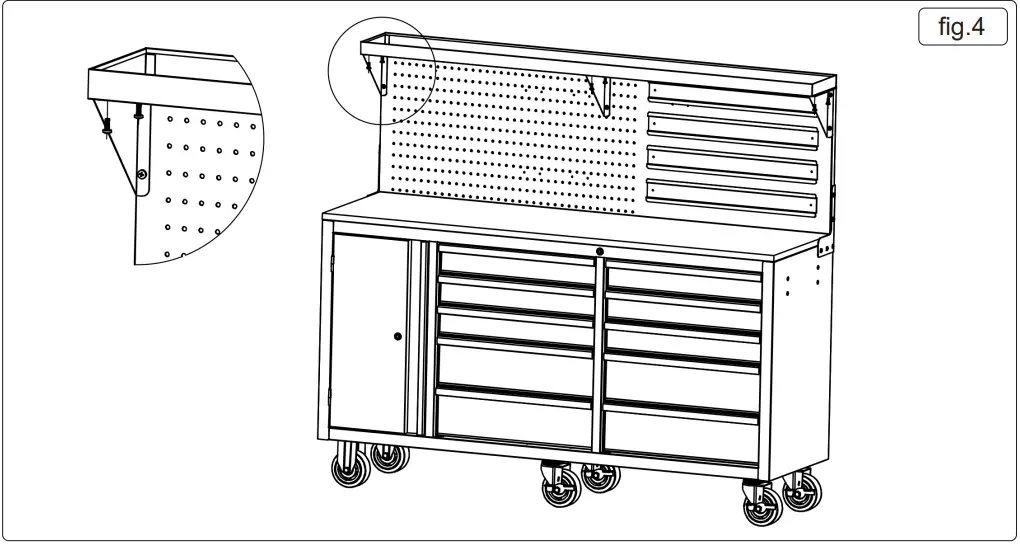 SEALEY-AP6310 10-Drawer-Mobile-Workstation-with-Backboard-5