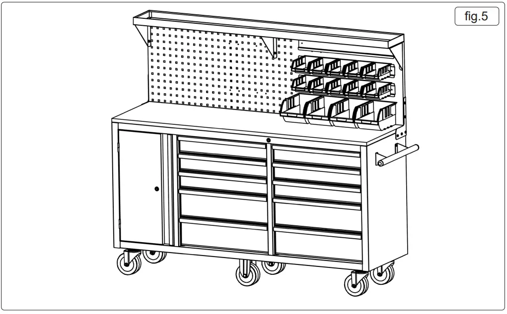 SEALEY-AP6310 10-Drawer-Mobile-Workstation-with-Backboard-6