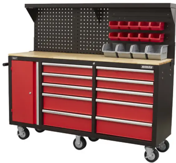SEALEY-AP6310 10-Drawer-Mobile-Workstation-with-Backboard-PRO