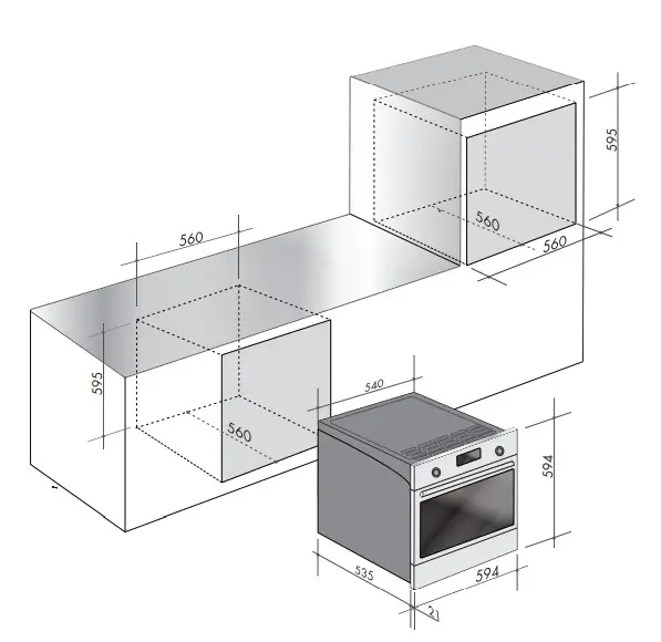 ILVE 600SPYKTI2 60cm Built-In Pyrolytic Oven -PYROLYTIC OVEN