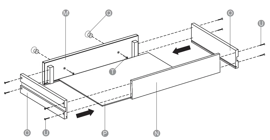 amazon basics B07MNBYN11 Classics Kitchen Cart with Cabinet Assembly Instruction