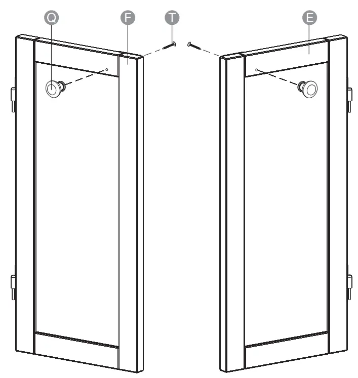 amazon basics B07MNBYN11 Classics Kitchen Cart with Cabinet Assembly Instruction