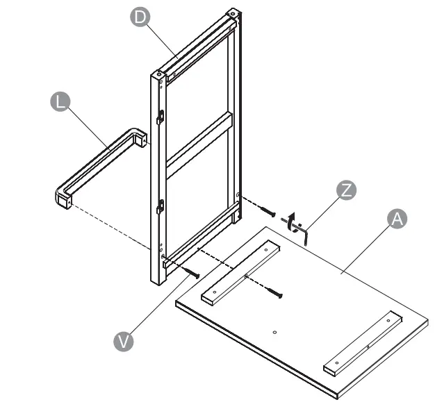 amazon basics B07MNBYN11 Classics Kitchen Cart with Cabinet Assembly Instruction