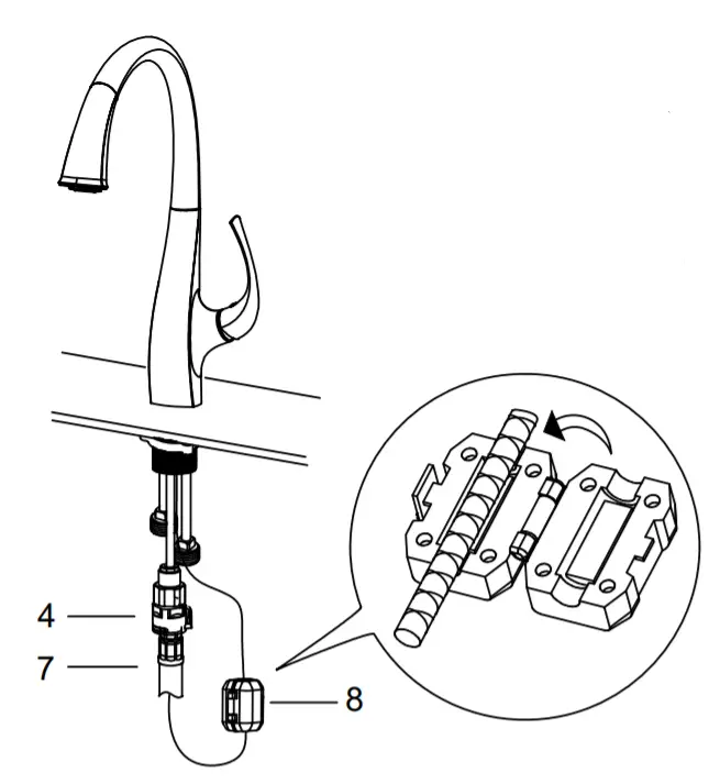 Kraus KPF-1675 Ansel Single Handle Kitchen Faucet - Diagram10