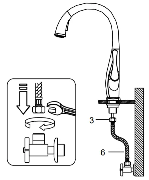 Kraus KPF-1675 Ansel Single Handle Kitchen Faucet - Diagram11