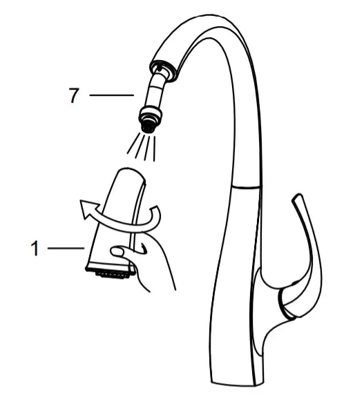 Kraus KPF-1675 Ansel Single Handle Kitchen Faucet - Diagram13
