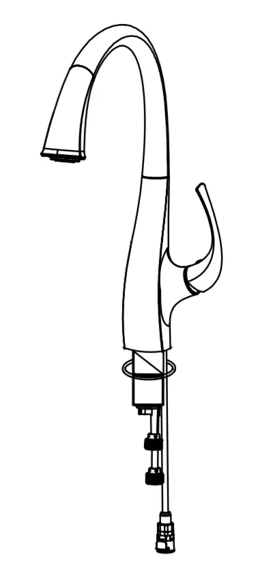 Kraus KPF-1675 Ansel Single Handle Kitchen Faucet - Diagram6