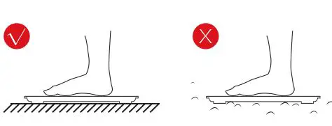 FITINDEX FT-24D Body Composition Scale User Guide - Use the scale in a flat and stable location