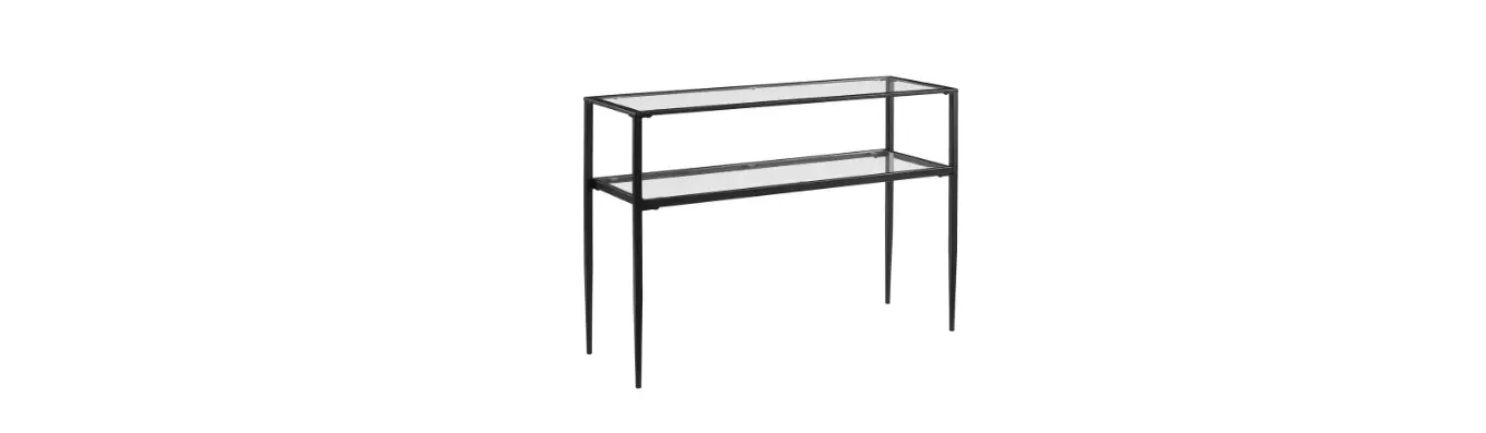 The Home Depot Ck1173203 Bladeston 39.5 In Black Standard Rectangle Glass Console Table User Manual