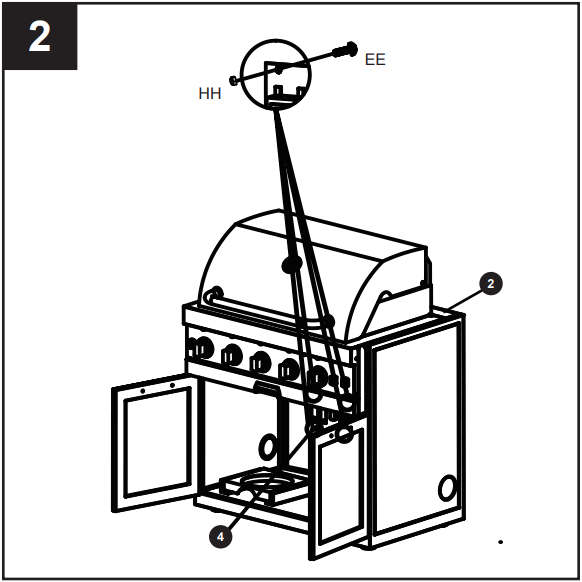 allen roth FHTA80078A Outdoor Kitchen Grill Cabinet - fig 7