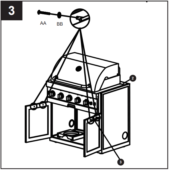 allen roth FHTA80078A Outdoor Kitchen Grill Cabinet - fig 9