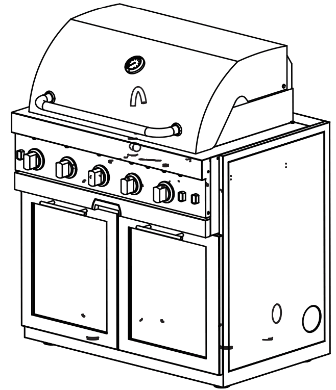 allen roth FHTA80078A Outdoor Kitchen Grill Cabinet