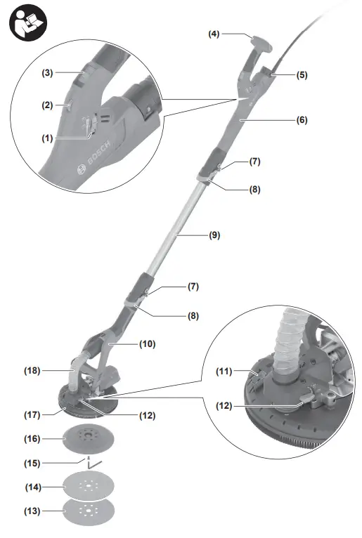 BOSCH-550-GTR-55-225-Professional-Drywall-Sander-fig-1