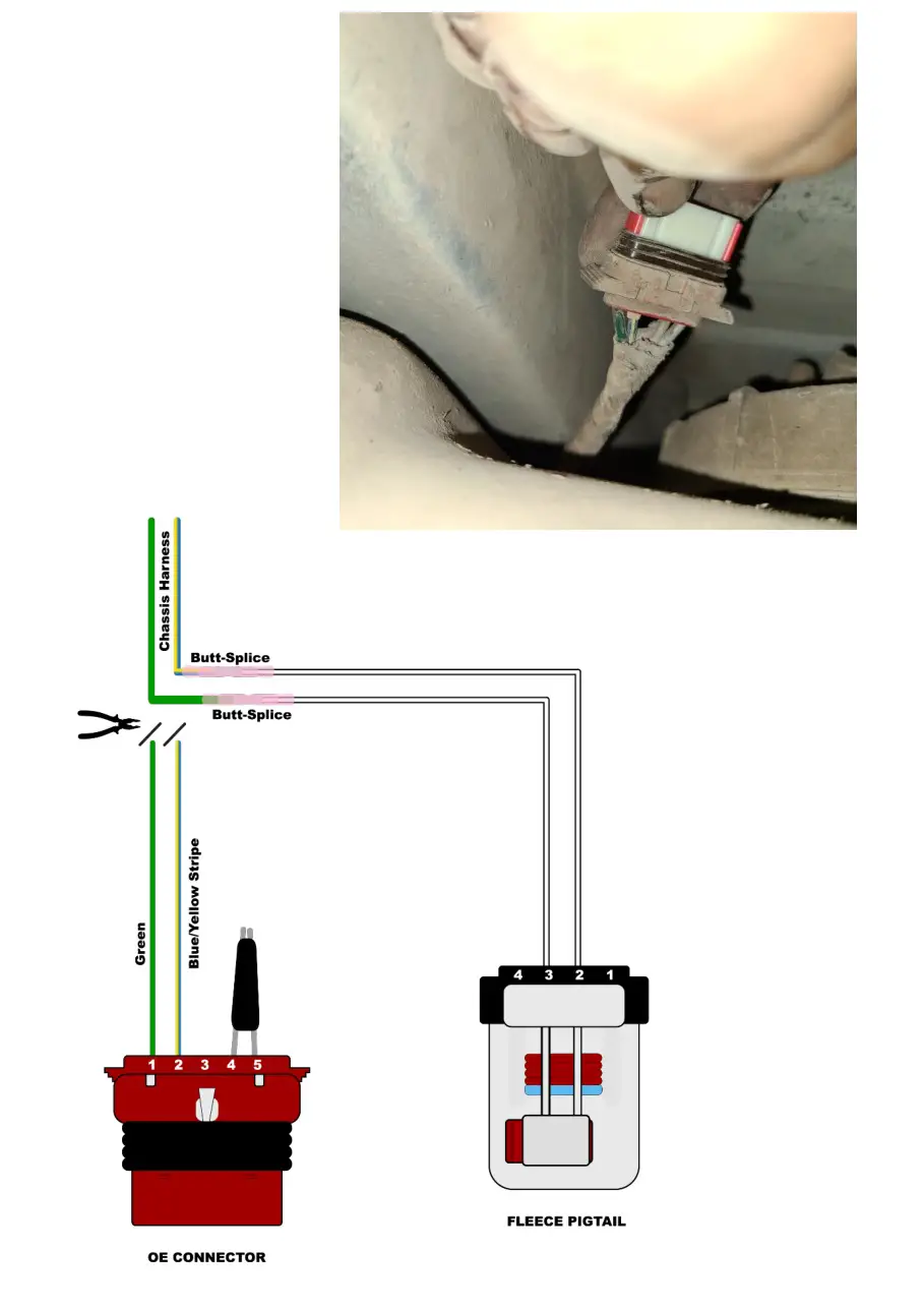 FLEECE Sureflo Sending Unit for 1991-1998 Dodge with Cummins - ELECTRICAL CONNECTION FOR MODEL YEARS 1991-1993