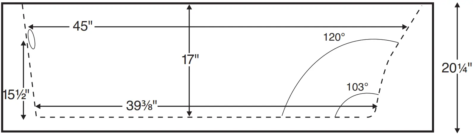 MTI Baths 107A Andrea 17 Sculpted Finish - Dimension 2