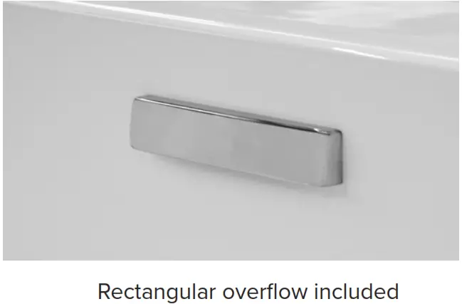MTI Baths 107A Andrea 17 Sculpted Finish - Rectangular overflo