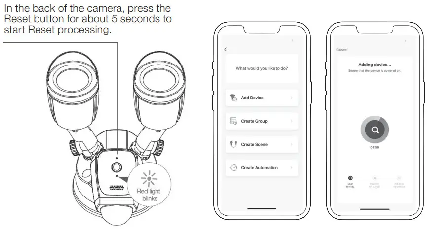 SATCO 65 900 Smart LED Security Floodlight and Camera - Camera