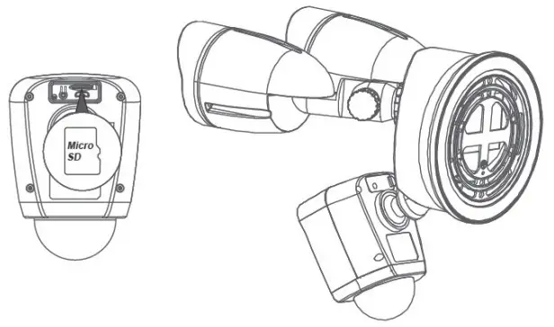 SATCO 65 900 Smart LED Security Floodlight and Camera - SD Card