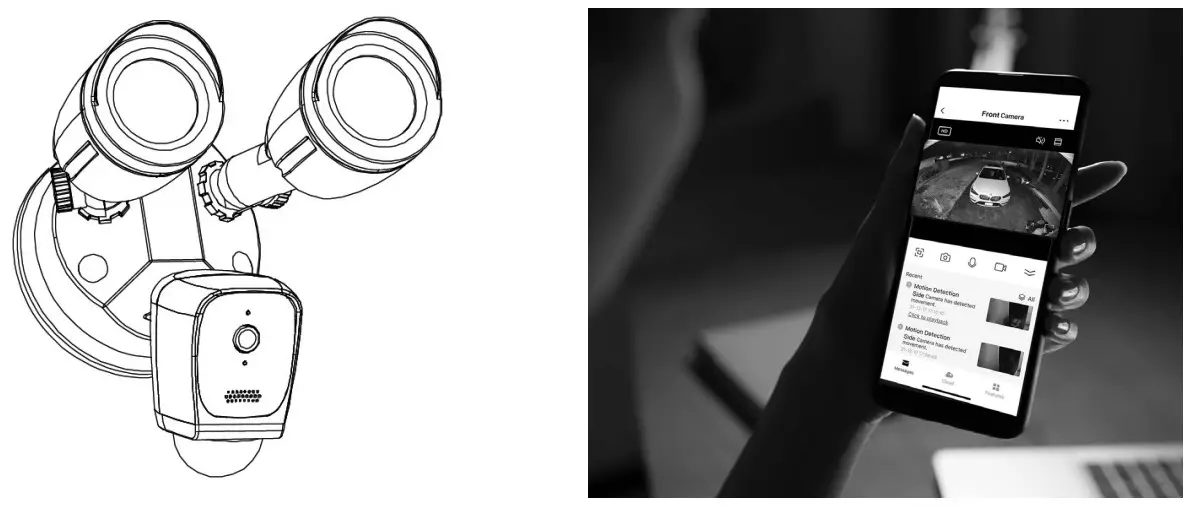 SATCO 65 900 Smart LED Security Floodlight and Camera - camera 1