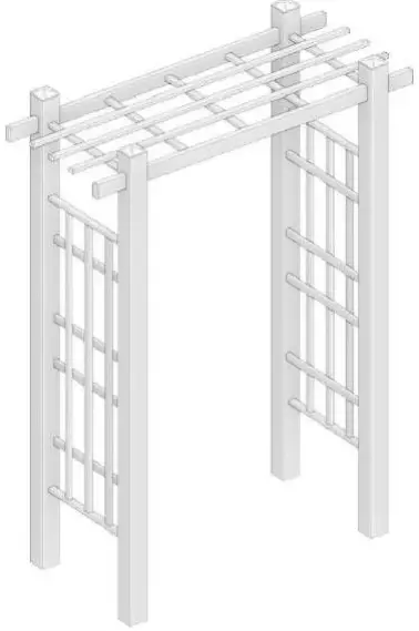AZEMBLA Belmont Vinyl White Arbor-FIG1