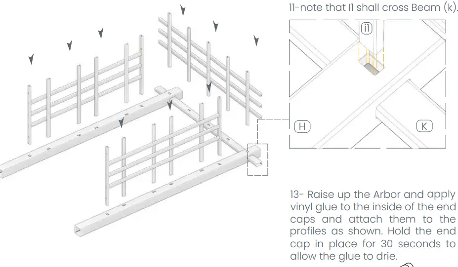 AZEMBLA Belmont Vinyl White Arbor-FIG15