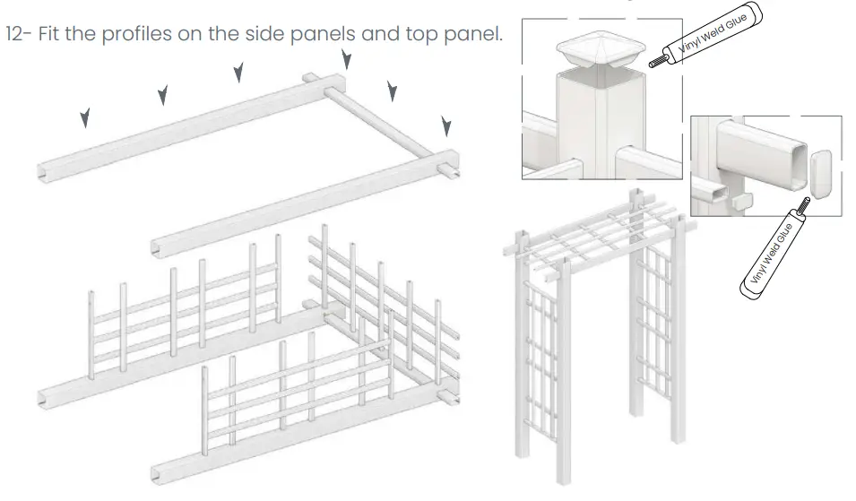 AZEMBLA Belmont Vinyl White Arbor-FIG16