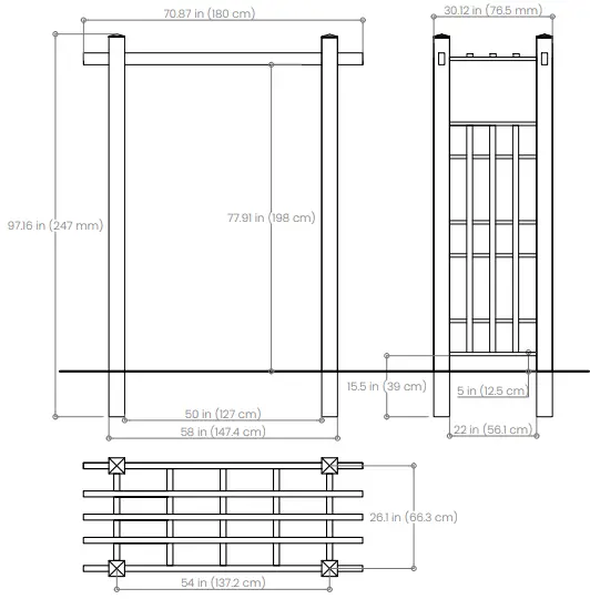 AZEMBLA Belmont Vinyl White Arbor-FIG2