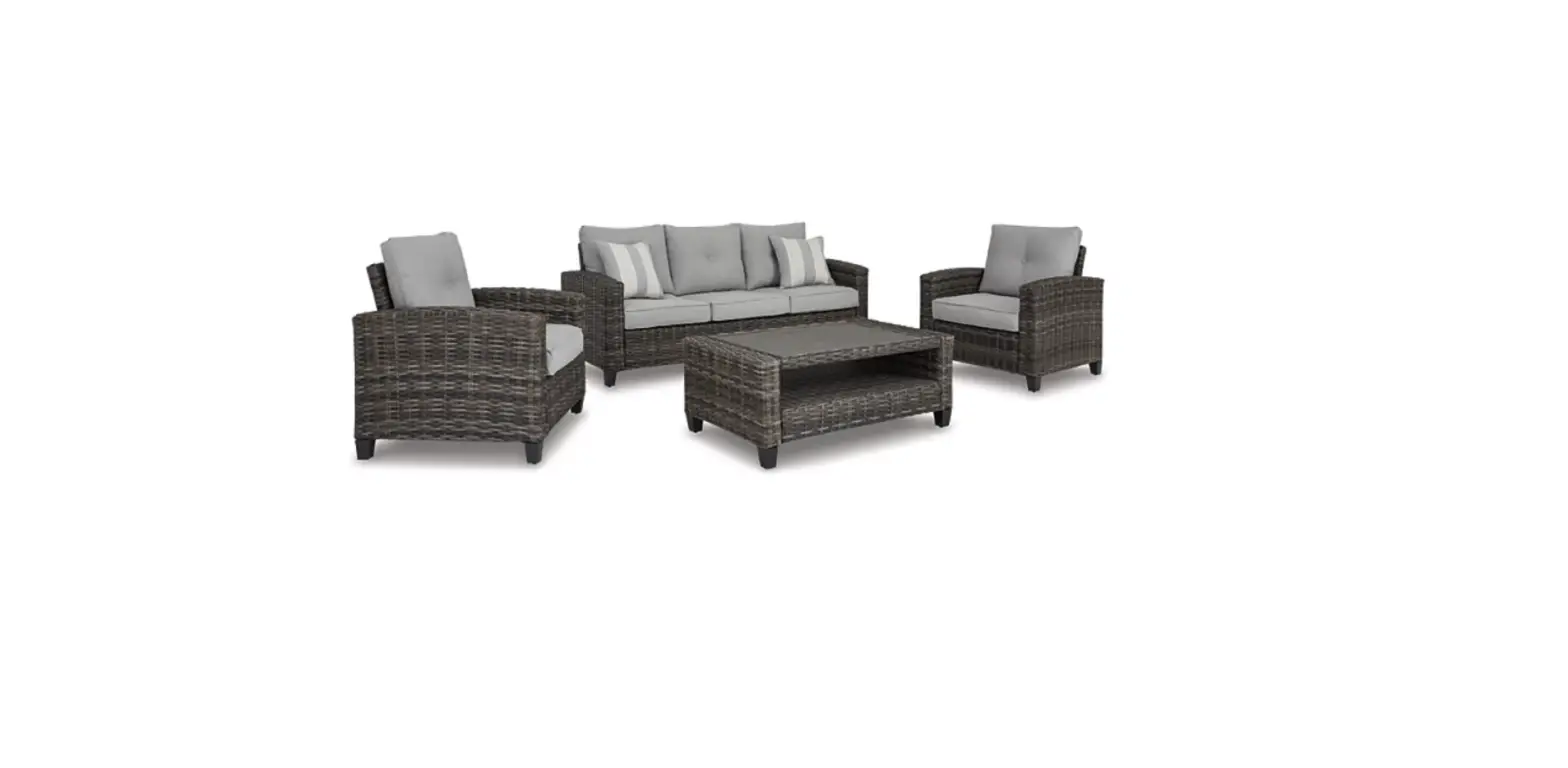 Ashley P334-081 Cloverbrooke Nuvella 4 Piece Outdoor Conversation Set Instruction Manual