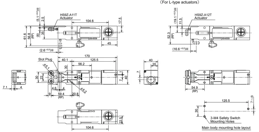 IDEC HS1T Interlock Switch 4-Contact Spring Lock 26