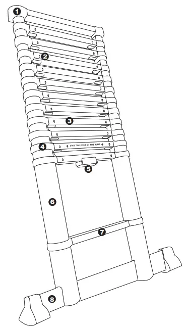 WERNER 8703220 Extension Ladder Telescopic - 1