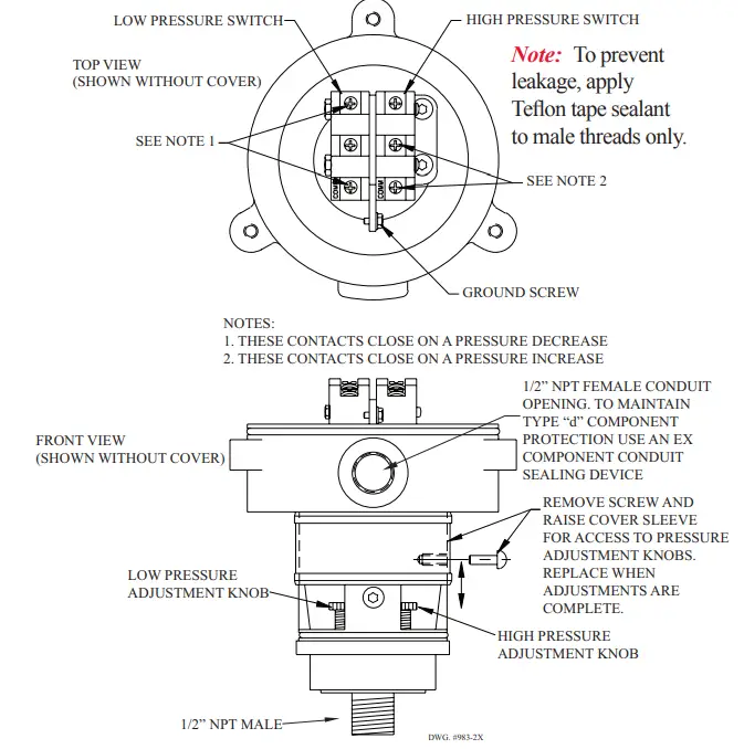 POTTER-PS10-EX-Explosion-Proof-Pressure-Type-Waterflow-Switch-FIG-7