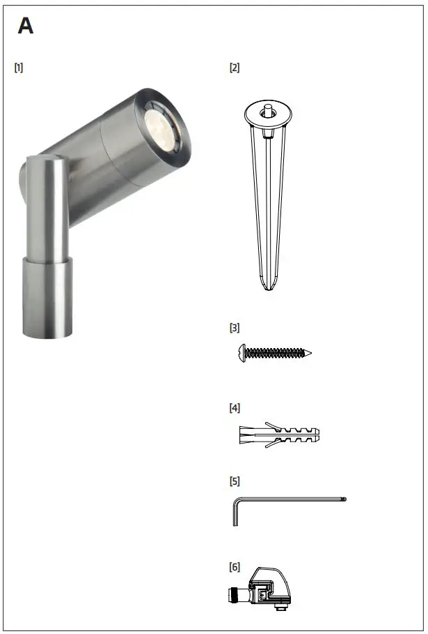 LiGHTPRO 116S Nova 5 Garden Spotlight User Manual - Fig A