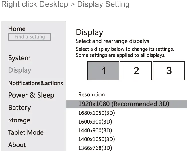 Resolution Setting For win 10&Mac