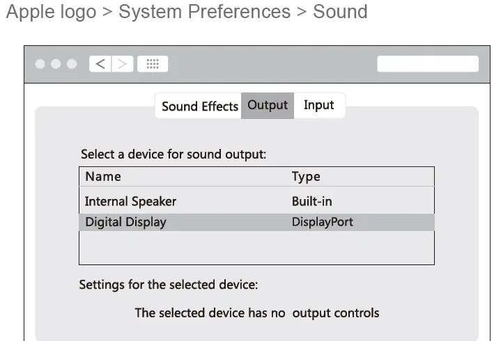 Sound Setting for Mac