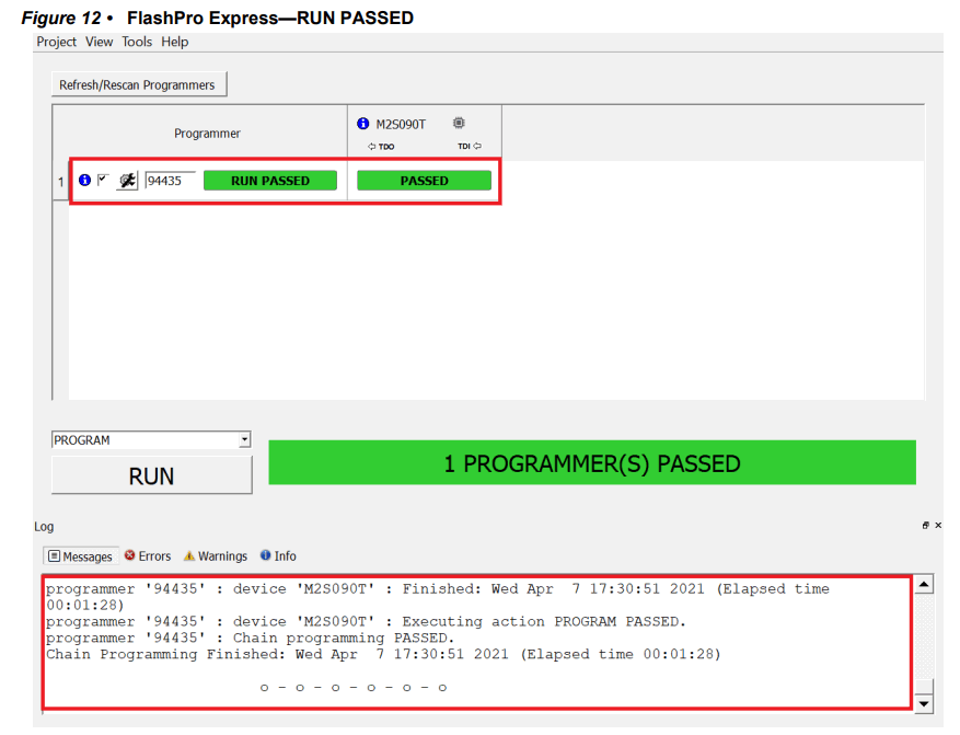 Microsemi DG0388 SmartFusion2 SoC FPGA Error Detection and Correction of eSRAM Memory - RUN PASSED